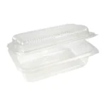 Set caserole PET, transparente, cu capac atașat inalt