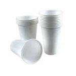 Pahare plastic alb 200ml, 100 buc/set